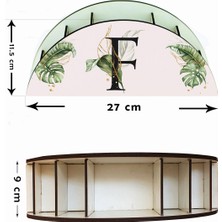 Wuw Tropik Desenli F Harfi Ahşap Masaüstü Kalemlik Kalem Kutusu Organizer