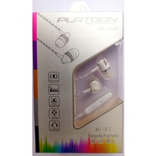 Platoon PL-2180 3.5 mm Yaldızlı Kablolu Mikrofonlu Telefon Kulaklığı