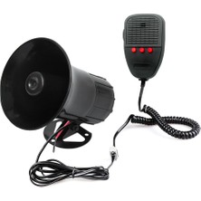 Waxen Mikrofonlu Konuşmalı 3 Sesli Polis Sireni Megafonlu HOparlör Oto Ambulans Itfaiye Sireni 12V 100W
