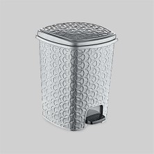 Erkoç Poly Time Rattan Çöp Kovası Pedallı 22 Lt