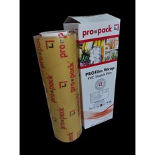 Propack Wrap Şeffaf Mutfak Rulo Streç Film Folyo - 45 Cm. x 1000 Metre - 8 Mikron - Gıdaya Uygun