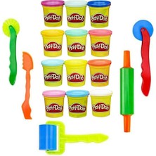 Play-Doh Oyun Hamuru 12 Renk Merdane Kesicili Set Play-Doh Oyun Hamuru Seti 12 Renk Merdane Kesici