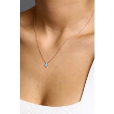 Hestia Silver Mineli Fatma Ana Eli Minimal Gümüş Kolye