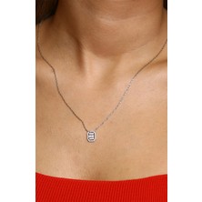 Hestia Silver Baget Taşlı 925 Ayar Gümüş Kolye
