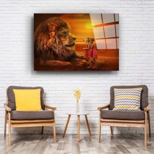 Aras Glass Art Aslan 6 Cam Tablo