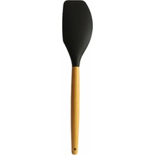 Naturalife Labs Yanmaz Yapışmaz Ahşap Saplı Silikon Spatula 2 'li 32 cm