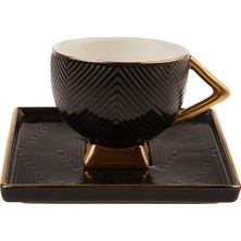 Karaca Art Deco Siyah 2 Kişilik Kahve Fincanı Takımı