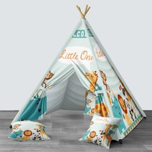 instababyrooms Dijital Baskılı Kızıldereli Mindersiz Çocuk Odası Oyun Çadırı Model 021