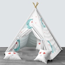 instababyrooms Dijital Baskılı Kızıldereli Mindersiz Çocuk Odası Oyun Çadırı Model 278