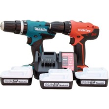 Makita HP347DWE Darbeli & Maktec MT070E Darbesiz Matkap Seti