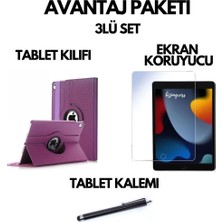 wowacs Apple iPad 9 Kılıf 9. Nesil (MK2P3LL) 10.2 Dönebilen Tablet Kılıfı + Ekran Koruyucu + Tablet Kalemi