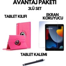 wowacs Apple iPad 9 Kılıf 9. Nesil (MK2P3LL) 10.2 Dönebilen Tablet Kılıfı + Ekran Koruyucu + Tablet Kalemi