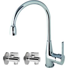 Gpd Solus Tek Gövde Evye Armatür Bataryası MTE55 Filitreli Ara Musluk 2 Adet Dahil