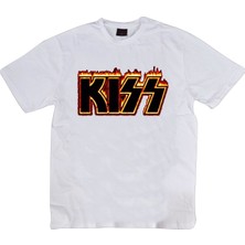 stonedfame Kiss Baskılı T-Shirt