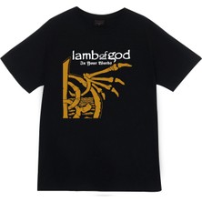 stonedfame Lamb Of God Baskılı T-Shirt
