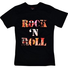 stonedfame Rock And Roll Baskılı T-Shirt