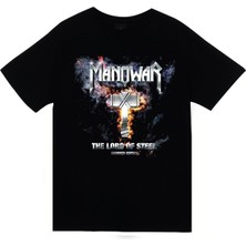 stonedfame Manowar Baskılı T-Shirt