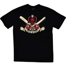 stonedfame Rock And Roll Baskılı T-Shirt