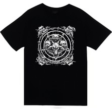 stonedfame Pentagram Baskılı T-Shirt