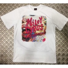 stonedfame Mıley Cyrus Baskılı T-Shirt