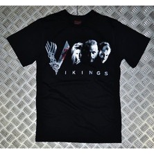 stonedfame Vıkıngs Baskılı T-Shirt