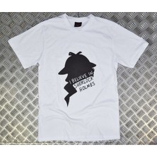 stonedfame Sherlock Baskılı T-Shirt