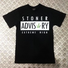 stonedfame Stoner Advısory Baskılı T-Shirt