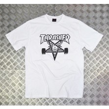 stonedfame Thrasher Baskılı T-Shirt
