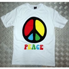 stonedfame Peace Baskılı T-Shirt