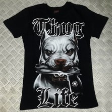 stonedfame Thug Lıfe Baskılı T-Shirt