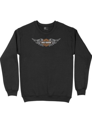 Cix Harley Davidson Angel Siyah Sweatshirt