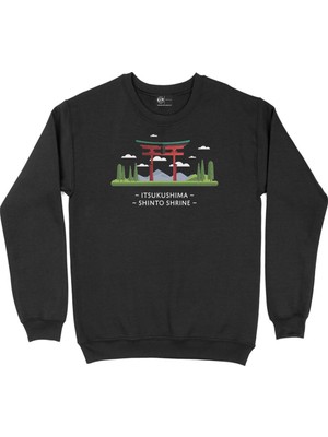 Cix Itsukuşima Tapınağı Siyah Sweatshirt