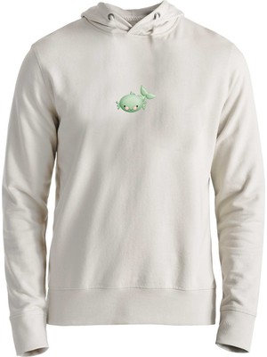 Alfa Tshirt Animal Balık Dijital Baskılı Ekru Çocuk Sweatshirt