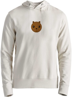 Alfa Tshirt Animal Ayı Dijital Baskılı Ekru Çocuk Sweatshirt