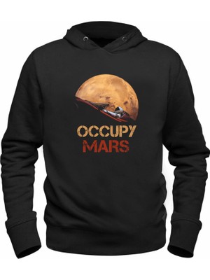 Alfa Tshirt Space x Resimli Dijital Baskılı Çocuk Siyah Sweatshirt