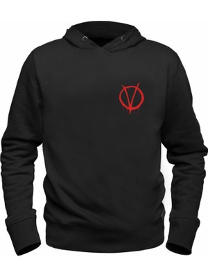 Alfa Tshirt  V For Vendetta Resimli  Baskılrı Çocuk Siyah Sweatshirt