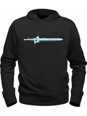 Alfa Tshirt Sword Art Online Baskılı Çocuk Siyah Sweatshirt