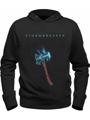 Alfa Tshirt Thor Mjolnir Hammer Çocuk Siyah Sweatshirt