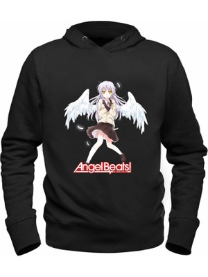 Alfa Tshirt Angel Beats Çocuk Siyah Sweatshirt