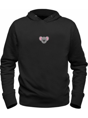 Alfa Tshirt Animal Koala Dijital Baskılı Çocuk Siyah Sweatshirt