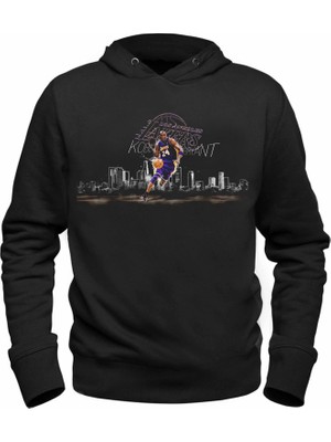 Alfa Tshirt Kobe Bryant Tasarımlı Resimli Çocuk Siyah Sweatshirt