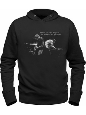 Alfa Tshirt Duman Baskılı Çocuk Siyah Sweatshirt