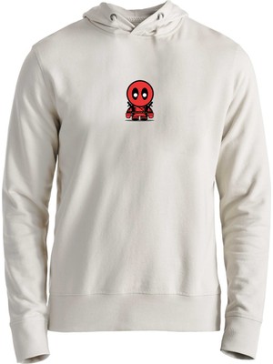 Alfa Tshirt Animal Deadpool Resim Baskılı Ekru Çocuk Sweatshirt