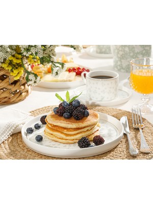 English Home Dande New Bone Pasta Tabağı 21 cm. Beyaz - Yeşil