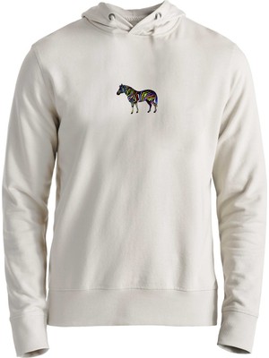 Alfa Tshirt Animal Zebra Dijital Baskılı Ekru Çocuk Sweatshirt
