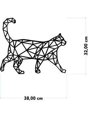 Numa Concept Kedi Ahşap Lazer Kesim Duvar Dekor -Yürüyen Kedi Ahşap Tablo