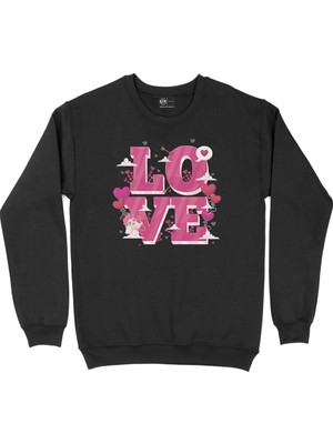 Cix Aşk Meleği Siyah Sweatshirt