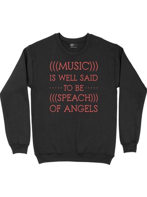 Cix Music Is Speach Of Angels Siyah Sweatshirt