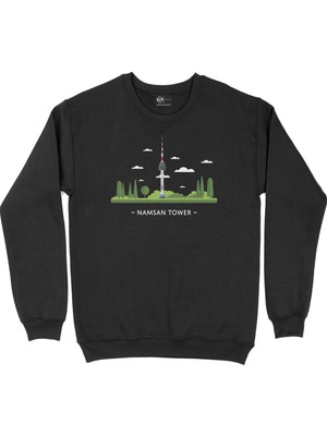 Cix Naruto Logolu Siyah Sweatshirt