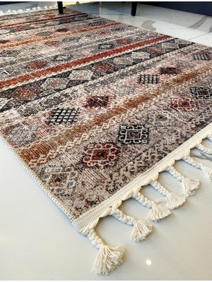 Halımax Dara Kaymaz Tabanlı Örgü Saçaklı Pamuk Kilim 199